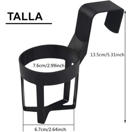 Voarge 2 x Car Bottle Cages Cup Holder ABS Plastic Black Interior Truck Window Holder