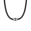 True Rebels Men's Rope Chain Stainless Steel Matt Leather 602400,