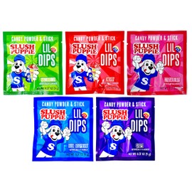 Slush Puppie Lil Dips Dip Candy Bulk Dipping Sticks with Candy Powder, Dip Stick Candy Variety Pack of 36