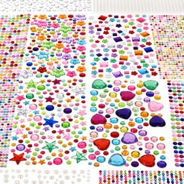 Gem Stickers, 5154Pcs Self-Adhesive Gems for Kids Crafts Scrapbook Supplies