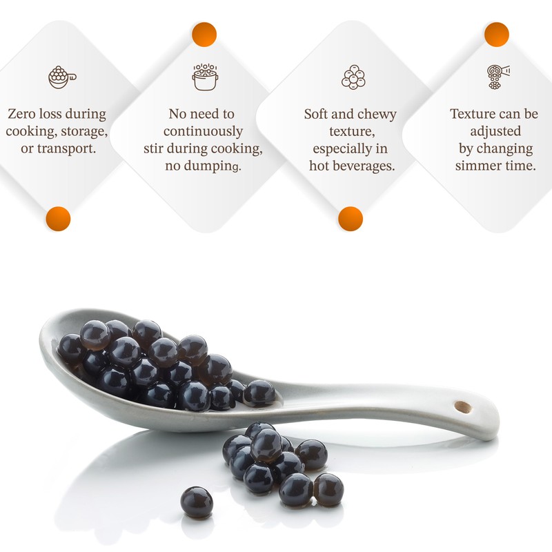 E-FA BRAND Boba Black Tapioca Pearl, Fresh Boba Bubble Tea,