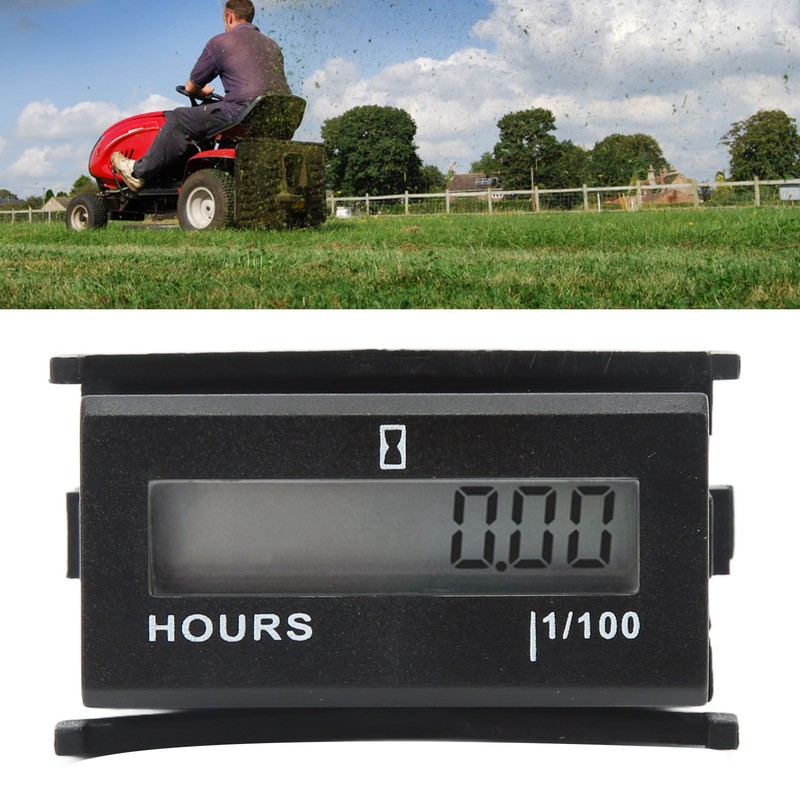 Universal Digital Tach Resettable Hour Meter IP65 Waterproof for Lawn