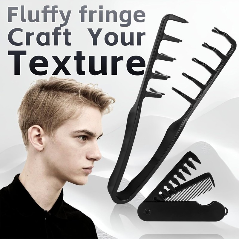 2Pcs Texture Comb – Volume Texturizing Comb for Men and