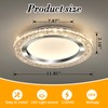 UOFUS 28W LED Flush Mount Ceiling Light Chrome 12inch Modern