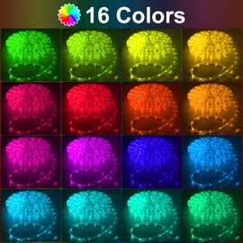 50Ft 375 LED RGB Color Changing Rope Lights Outdoor LED Rope Lights with Plug & Remote Waterproof 21 Colors Changing String Lights for Bedroom Party Wedding Patio Garden Holiday Lights Decoration