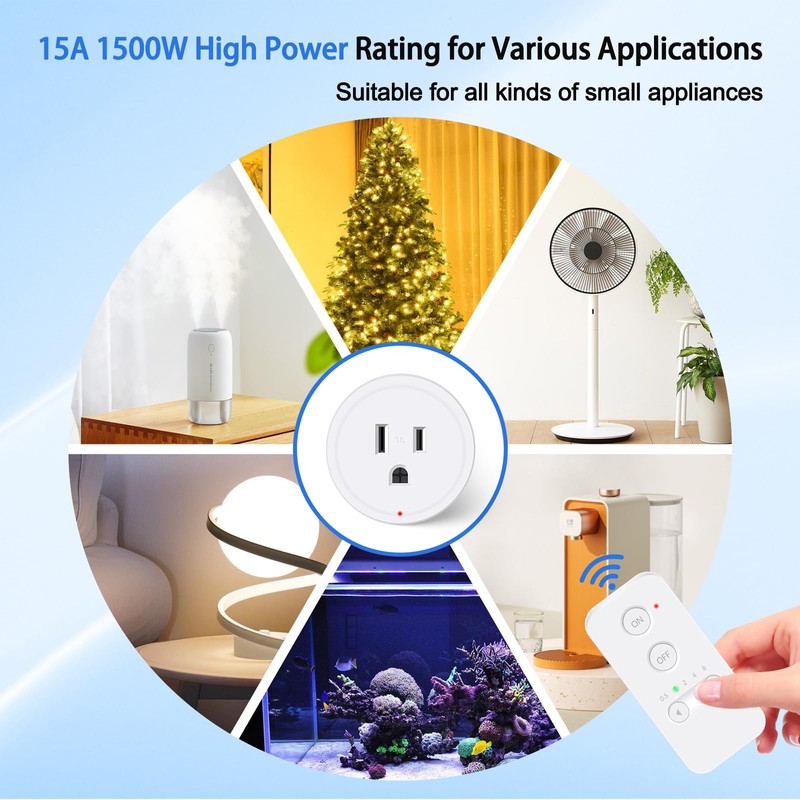 Greencycle Remote Control Outlet Plug, Remote Light Switches Wireless Indoor,
