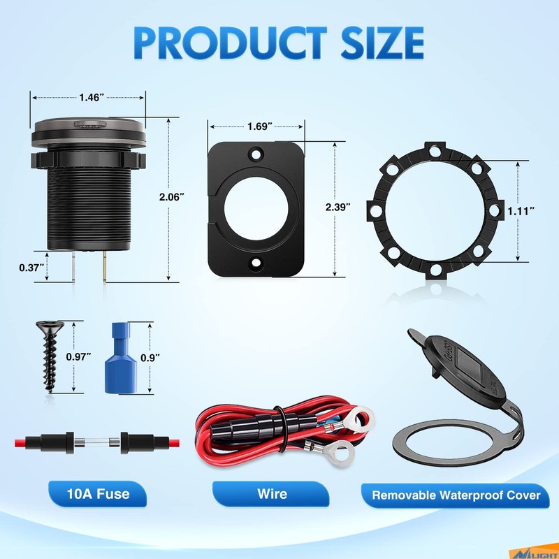 Nilight USB Socket PD Type C and QC 3.0 USB