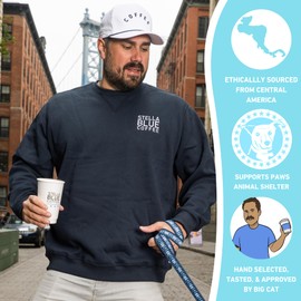 Stella Blue Fresh Whole Bean Coffee - Positive Vibes Blend - 100% Arabica LIGHT Roast - Ethically & Sustainably Sourced from Central America - Helps Support PAWS Chicago - 12 ounce Bag