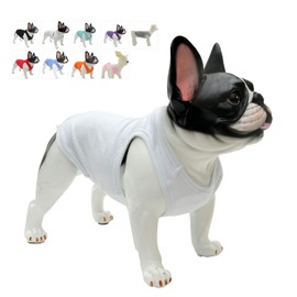 Lovelonglong 2019 Summer Pet Clothing, Dog Clothes Blank T-Shirts Ribbed Tanks Top Thread Vests for Pit Bull Medium Dogs 100% Cotton White L-S