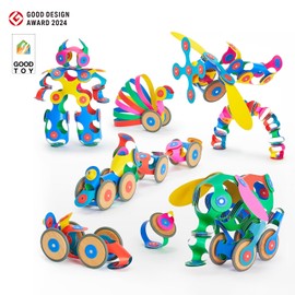 Good Toy 2024 Award Winner Langs Japan (RANGS) Clicksaw CLIXO (Wheel Creator Pack), Magnetic Educational Toy, STEM Education, Assembly, Toy, Magnet Block
