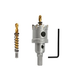 REETAI-FOUR 1-3/16'' TCT Hole Saw Kit Tungsten Carbide Tipped Hole Saw Drill Bit with Titanium-Plated Pilot Drill bit for Metal, Stainless Steel, Iron (32MM)