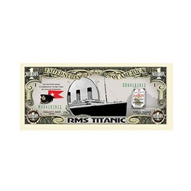American Art Classics Titanic Commemorative Million Dollar Bill Limited Edition Collectible Novelty Dollar Bill in Currency Holder - Best Gift