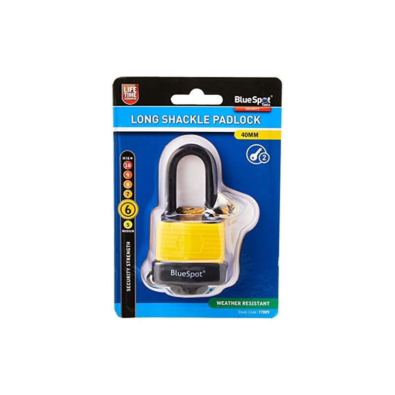 Fort Knox 77009 40 mm Long Shackle Weather Resistant Padlock,