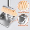 willstar Stainless Steel Broom and Dustpan Set, Long Handle Upright