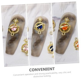 Baluue 6pcs Chic Nail Art Decor Zirconium Stars for Manicure Easy Application Nail Ornaments for Beginners for Unique Fingernail Designs