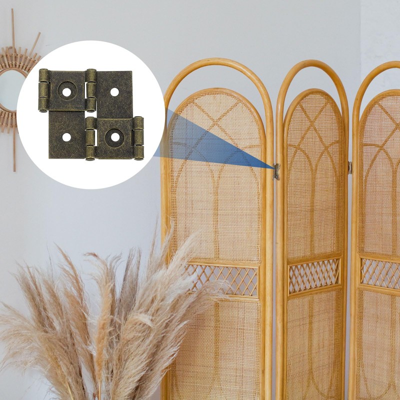 sourcing map Double Acting Hinges Folding Screen, 10Pcs 2.13" Double