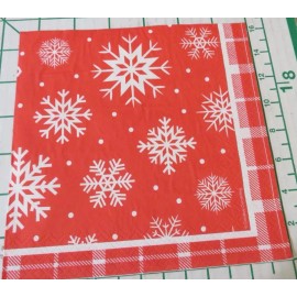 Creative Coverings THREE DECORATIVE  LUNCH NAPKINS for DECOUPAGE "Cozy Snowfall"