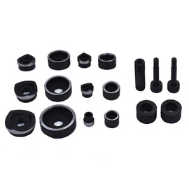 New 10 Ton 1/2" to 2" Hydraulic Knockout Punch Driver Tool Kit Electrical Conduit Hole Cutter Set KO Tool Kit with 6 Dies Knockout Punches for Installing Repairing Wire Pipeline Signal lamp Machinery