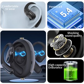 Language Translator Earbuds, 3-in-1 Translator Earbuds 144 Languages & Accents, Ai Translation Earbuds Real Time, Translator Device Fit iOS & Android for Travel Business Learning (A60 Black)