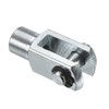 PATIKIL M8x1.25 Air Cylindrical Rod Clevis End, 2 Female Threads,