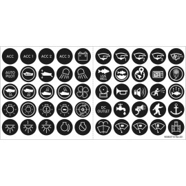 BLUE SEA 4230 LABEL KIT FOR  BACKLIT PUSH BUTTON SWITCH