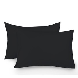 A ATH COLLECTION 300 Thread Count Egyptian Cotton (Pair of Pillowcases, Black)