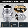 Shower Hose Extension Connector, Male NPT 1/2x Male NPT 1/2