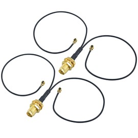 urcianow SMA Female to Double IPX Female RF Coaxial Cable 15cm 1.13mm OD Silver Plated 50 Ohm Antenna Cable for WiFi GPS Drone 2 Pack