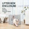 MEEXPAWS Cat Litter Box Enclosure, Foldable Splash Guard, Pee Shield