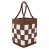 Felt Bicycle Basket Felt Cloth Foldable Detachable Brown and White