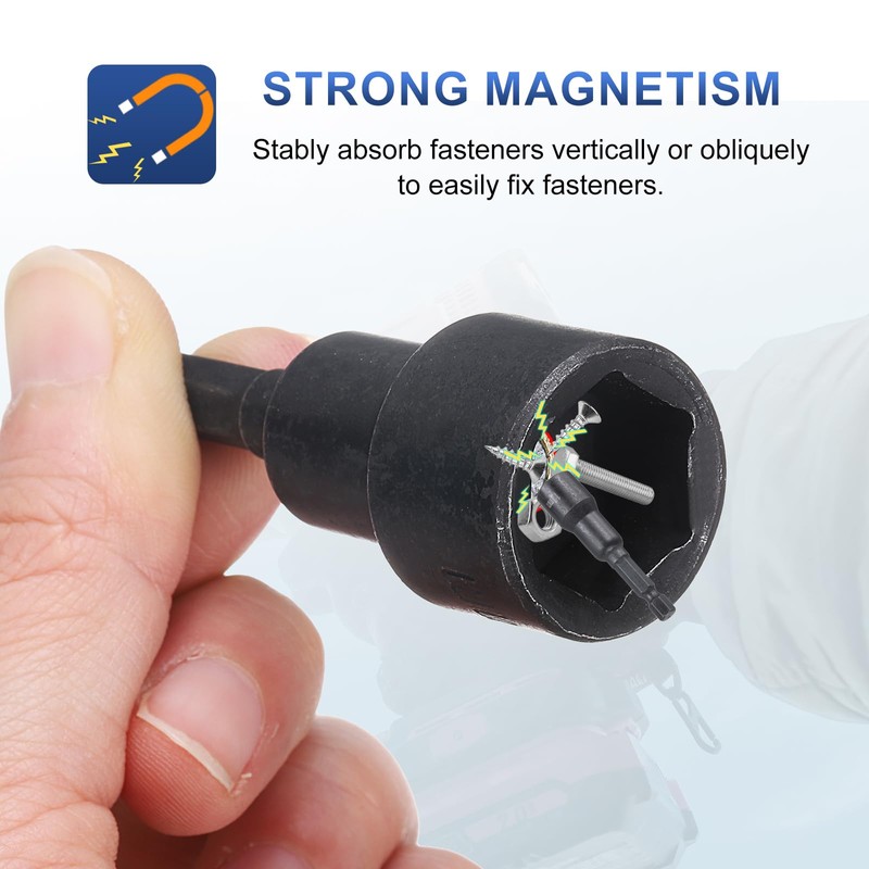 sourcing map 2pcs Magnetic Nut Driver 15mm Hex Drive Socket