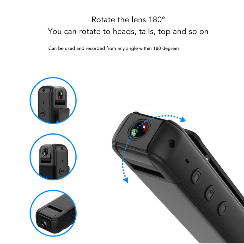 Small Body Cam 1080P HD Mini Portable Wearable with Night