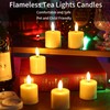 YBU Rechargeable Flameless Flickering Tea Light Candles with Remote &