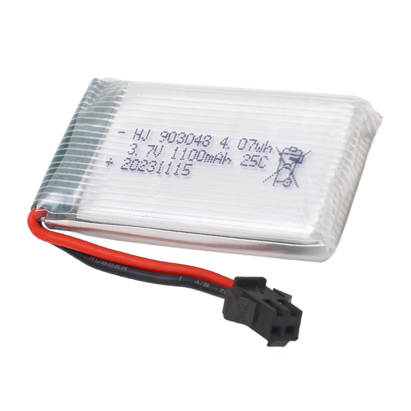 RC Aircraft Lithium Battery 3.7V 1100mAh with SM Black Plug