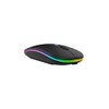 A2 Mouse Luz Led Inalambrico Recargable Color Negro 2.4G Portatil