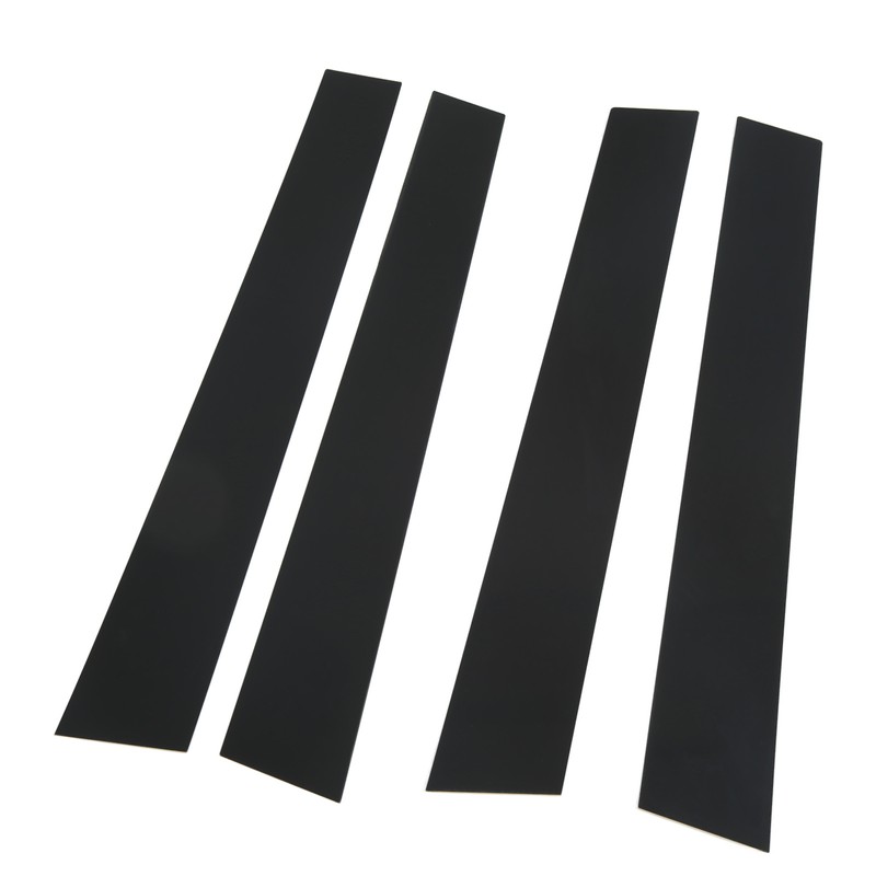 6 Pcs Side Door Window Cover Glossy Black Pillar Post