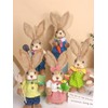 Children DIY Straw Bunny Set Parent Child Straw Rabbit Handmade