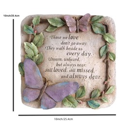 YLSMILE Garden Memorial Stone, Those We Love Don't Go Away Remembrance Gift, Stepping Stone Outdoor, Decor for Garden, Homes and Lawn