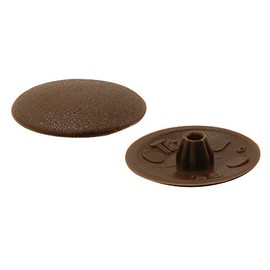 Prime-Line EP 16045 Screw Cap Cover, Plastic Construction, Brown in Color,(12-pack)