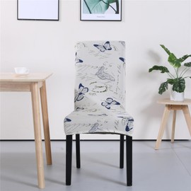 Fhberni Printed Dining Room Chair Covers 2 Packs, Stretch Kitchen Slipcovers Removable Washable Parsons Protector for Kitchen,Hotel,Restaurant, Ceremony Universal Size