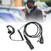 G Shape Earpiece PU Cable Walkie Talkie Earpiece with Mic