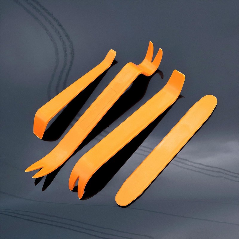 4 Pieces Trim Removal Tools, Orange Car Trim Removal Tool,