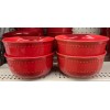 Royal Norfolk New 4pcs Royal Norfolk Ceramic Red Embossed 6"