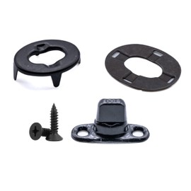 J Clarke Marine 10pcs Black turnbutton fastener 6mm kit eyelet bases screws for boat canopy canvas gazebo tarpaulin cover