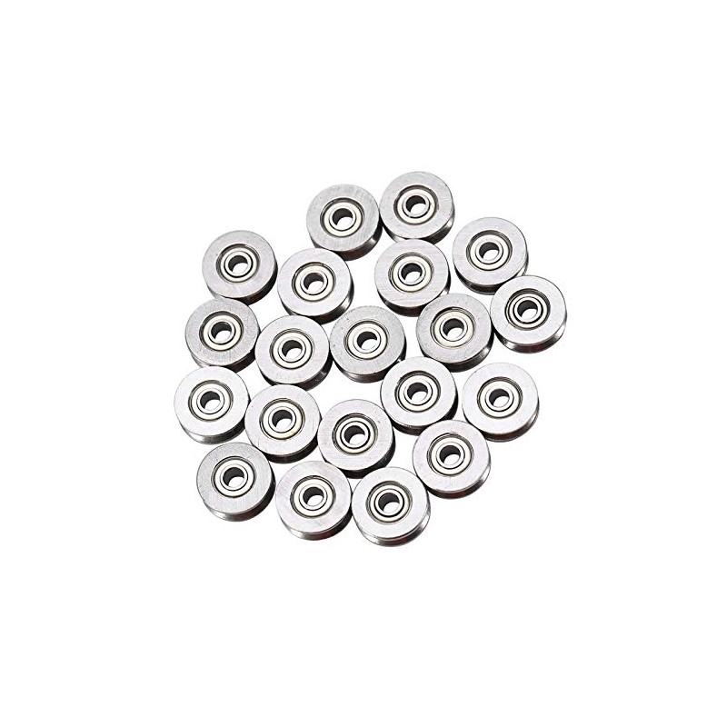 20pcs Ball Bearings, V623ZZ Pulley, Miniature Carbon Steel Roller Bearings