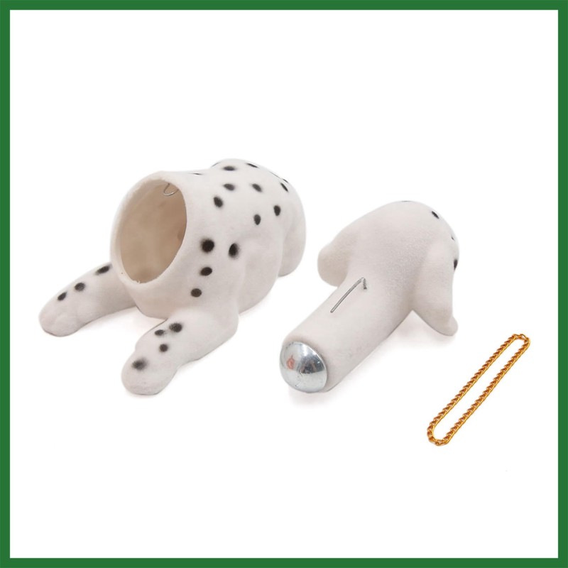 Motoforti White Dalmatian Shaped Shaking Head Nodding Dog Decoration for