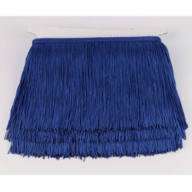 Heartwish268 Fringe Trim Lace Polyerter Fibre Tassel 6inch Wide 10 Yards Long for Clothes Accessories Latin Wedding Dress DIY Lamp Shade Decoration Black White Red(Royal Blue)