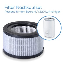 Beurer LR 220 Filter Replacement Kit, Three-Layer Filter System, Pre-Filter, HEPA Filter H13, Activated Carbon, Replacement Filter for Beurer Air Purifier LR 220