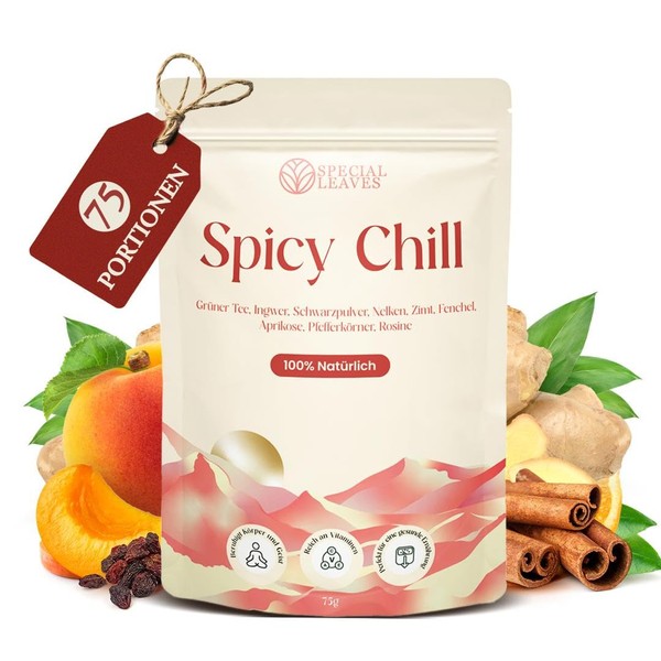 Special Leaves Spicy Chill Chai Tea, Green Tea with Spices
