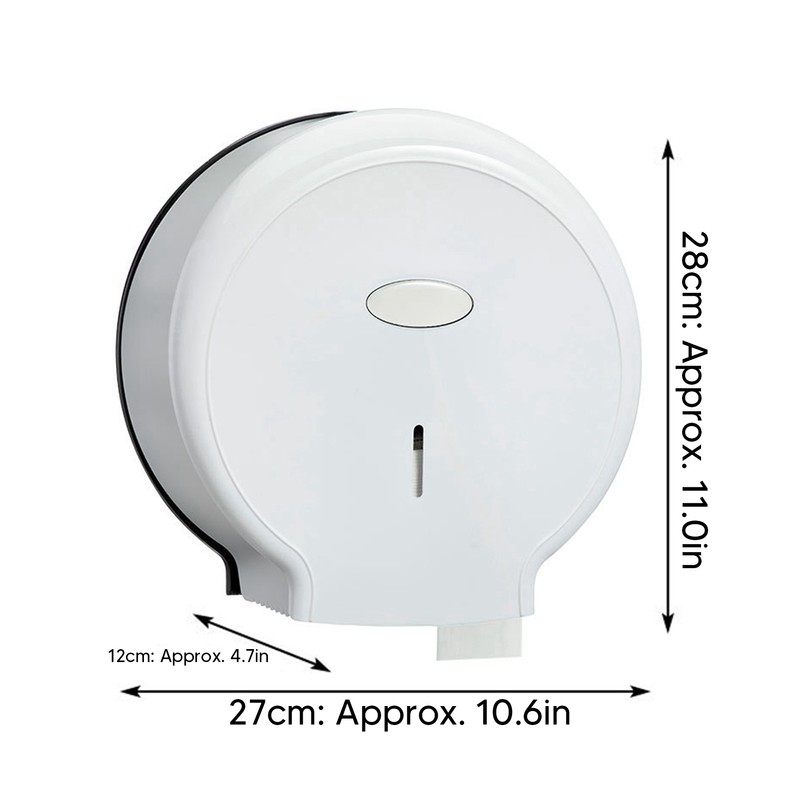Jumbo Toilet Paper Roll Dispenser Punch Free Waterproof Wall Mount